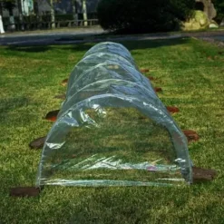 OBOSOE 3 Meter Lång Tunnelväxthus – Justerbart Odlingsskydd med Transparent PE för Växter