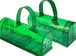 OBOSOE 2 st Råttfällor – Automatisk Kontinuerlig Musfälla för Kök, Förråd & Sovrum | Plastkonstruktion med Pedal & Handtag