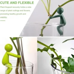 OBOSOE 6 St. Växtstöd – Stöd för Sticklingar, Skott och Växtstjälkar, Växthållare & Växtklämmor för Förökning och Inomhusträdgård