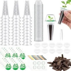 OBOSOE 161-delars Hydroponisk Odlingsset - Komplett Växtodlingssystem med Frökapslar (Vattenbaserad Odling)