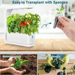 OBOSOE 161-delars Hydroponisk Odlingsset - Komplett Växtodlingssystem med Frökapslar (Vattenbaserad Odling)