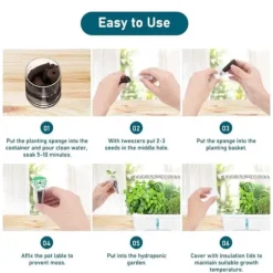 OBOSOE 161-delars Hydroponisk Odlingsset - Komplett Växtodlingssystem med Frökapslar (Vattenbaserad Odling)