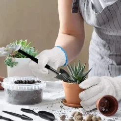 OBOSOE 13-delars Trädgårdsverktyg för Succulenter – Handtransplantationskit för Inomhusväxter och Bonsaier