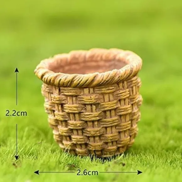 OBOSOE 7-delat set trädgårdsdekorationer för succulenter, miniatyrlandskap med kaniner, morötter och pumpahus