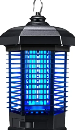 OBOSOE Elektrisk myggdödare – Kraftfull insektsdödare 4200V, Myggfångare med sladd, Vattentät flugfälla för utomhusbruk