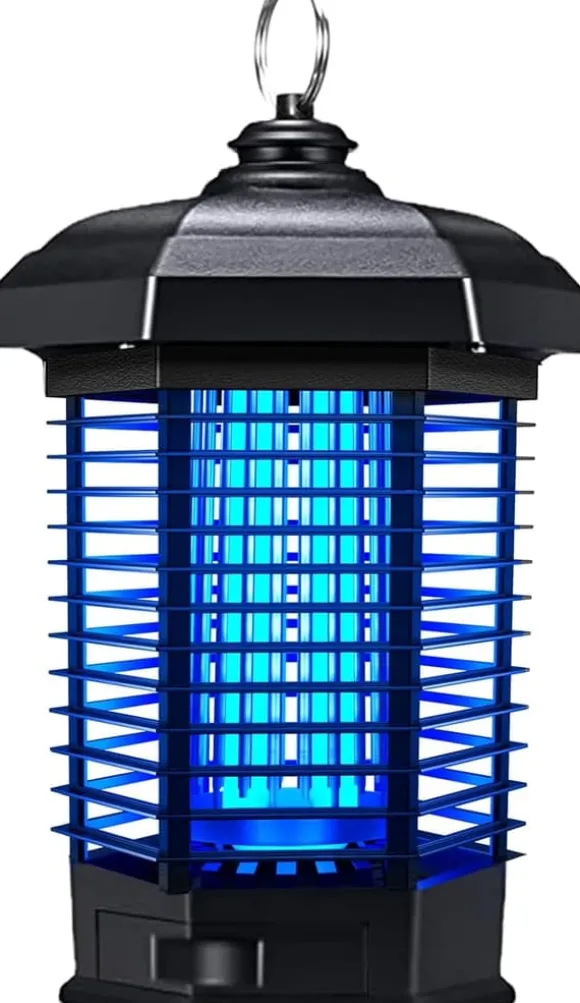 OBOSOE Elektrisk myggdödare – Kraftfull insektsdödare 4200V, Myggfångare med sladd, Vattentät flugfälla för utomhusbruk