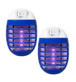 OBOSOE Elektrisk Myggdödare/Insektsdödare 2-pack – Inomhus & Utomhus Myggfångare, Flugdödare med Stickkontakt