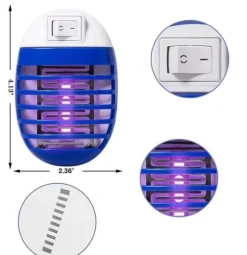 OBOSOE Elektrisk Myggdödare/Insektsdödare 2-pack – Inomhus & Utomhus Myggfångare, Flugdödare med Stickkontakt