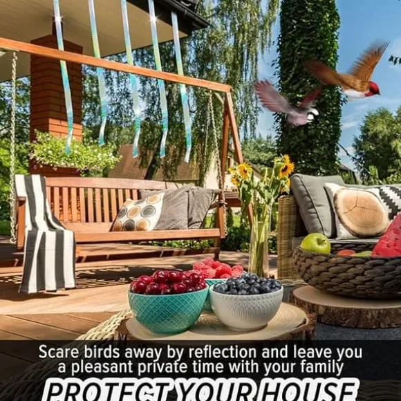 OBOSOE Fågelskrämma Reflekterande Band - 50m,Naturligt fågelavvisande och dekorativt