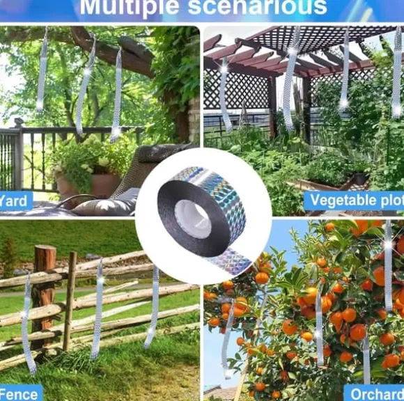 OBOSOE Fågelskrämma Reflekterande Band - 50m,Naturligt fågelavvisande och dekorativt