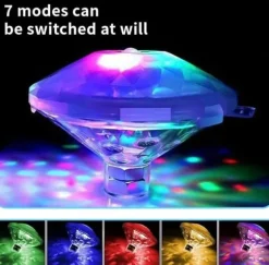 OBOSOE Floating Bath Disco Lights - 7 lägen Led Bath Lights, färgförändrande undervattens Disco Light, Led Lights för pool och festdekoration