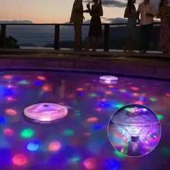 OBOSOE Floating Bath Disco Lights - 7 lägen Led Bath Lights, färgförändrande undervattens Disco Light, Led Lights för pool och festdekoration