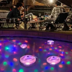 OBOSOE Floating Bath Disco Lights - 7 lägen Led Bath Lights, färgförändrande undervattens Disco Light, Led Lights för pool och festdekoration