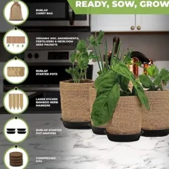 OBOSOE Grönsaksodlingsset - Mångsidiga Trädgårdspåsar i Komplett Kit för Trädgårdsplantering