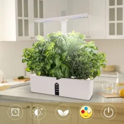 OBOSOE Hydroponisk Odlingssystem – Inomhus Trädgård med LED-växtljus & 16H Smart Timer