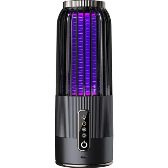 OBOSOE 2-i-1 Portabel Myggdödare/Mygglampa – USB & Solenergi, Uppladdningsbar Insektsdödare Myggfångare