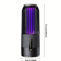 OBOSOE 2-i-1 Portabel Myggdödare/Mygglampa – USB & Solenergi, Uppladdningsbar Insektsdödare Myggfångare