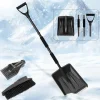 OBOSOE 3-i-1 Snöskyffel med Iskrapa & Snöborste – Portabel Fällbar Snöskyffel för Bil & Trädgård