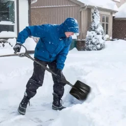 OBOSOE 3-i-1 Snöskyffel med Iskrapa & Snöborste – Portabel Fällbar Snöskyffel för Bil & Trädgård