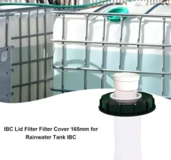 OBOSOE IBC-tanklock med nylonfilter 165mm | Vattentankslock med tvättbart filter | För regnvattentankar & vattenlagring