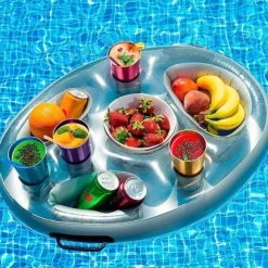 OBOSOE Inflatable Drink Holder för Pool och Badkar – Flytande matbricka，Perfekt för Sommarens Pooltillbehör