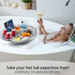 OBOSOE Inflatable Drink Holder för Pool och Badkar – Flytande matbricka，Perfekt för Sommarens Pooltillbehör