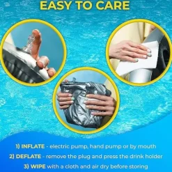 OBOSOE Inflatable Drink Holder för Pool och Badkar – Flytande matbricka，Perfekt för Sommarens Pooltillbehör