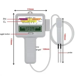 OBOSOE Klor Mätare pH Mätare Portabel 2 i 1 Testare för Klor Rest Snabb Test för Pool Sjukhus Avloppsvatten