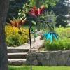 OBOSOE Lyckoblomma Vindmölla - Färgglad Trädgårdspyramid i Metall | Elfri Utomhusdekoration till Trädgård & Patio | Mors Dag-present i Art Deco-stil | CDON