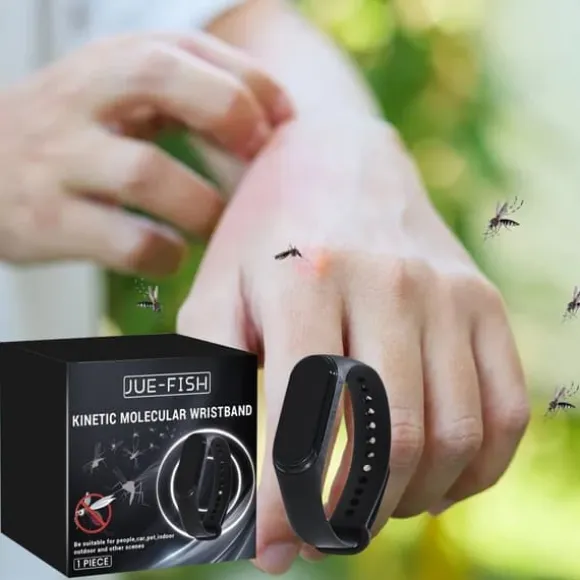 OBOSOE Myggarmband – Elektroniskt Myggskydd för Utomhus, Myggavvisare Silikonarmband för Barn & Vuxn