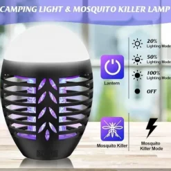 OBOSOE Myggdödare Utomhus 5W – Mygglampa med LED och IP66 Skydd, Effektiv Mot Insekter