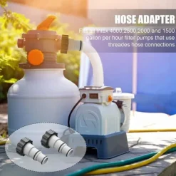 OBOSOE 2-Pack Poolslangadapter för Intex-Pumpar – Slangadapter för Pool Passar 32/ 38 mm Invändig Gänga