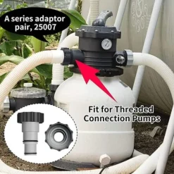 OBOSOE 2-Pack Poolslangadapter för Intex-Pumpar – Slangadapter för Pool Passar 32/ 38 mm Invändig Gänga