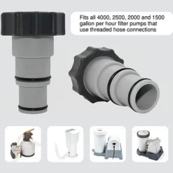 OBOSOE 2-Pack Poolslangadapter för Intex-Pumpar – Slangadapter för Pool Passar 32/ 38 mm Invändig Gänga