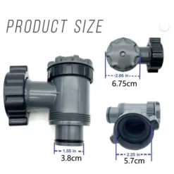 OBOSOE 2-pack slangkopplingar med vattenstopp – För 1,5-tums poolslang – Passar filterpumpar
