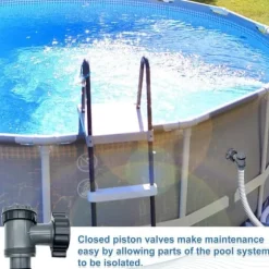 OBOSOE 2-pack slangkopplingar med vattenstopp – För 1,5-tums poolslang – Passar filterpumpar