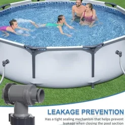 OBOSOE 2-pack slangkopplingar med vattenstopp – För 1,5-tums poolslang – Passar filterpumpar