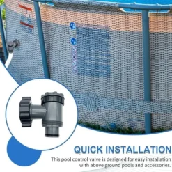 OBOSOE 2-pack slangkopplingar med vattenstopp – För 1,5-tums poolslang – Passar filterpumpar