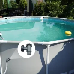 OBOSOE 2-pack slangkopplingar med vattenstopp – För 1,5-tums poolslang – Passar filterpumpar