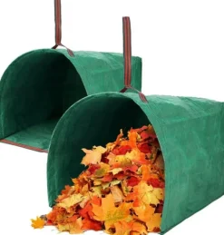 OBOSOE 2-Pack Trädgårdssäckar 150L – Hopfällbara Lövsäckar, Återanvändbara Tunga Säckar för Löv, Gräs