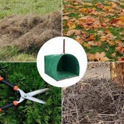 OBOSOE 2-Pack Trädgårdssäckar 150L – Hopfällbara Lövsäckar, Återanvändbara Tunga Säckar för Löv, Gräs