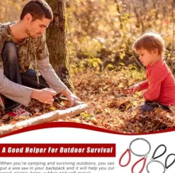 OBOSOE 2-pack Trådsåg för grenar – Portabel Överlevnadsverktyg för Camping och Nödsituationer