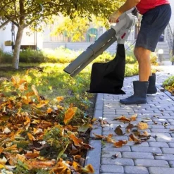 OBOSOE 2-pack uppsamlingspåsar med dragsko för lövblåsare – praktiska påsar för löv och trädgårdsavfall