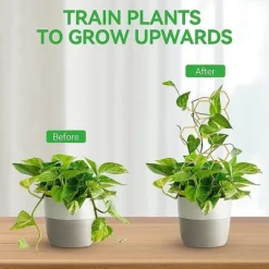 OBOSOE 4-pack växtstöd i metall – Guldfärgat klätterstöd i bikakemönster för krukväxter, blommor & klätterväxter