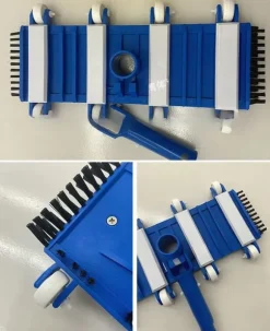 OBOSOE Pooldammsugare - Poolsugetsug med hjul - Flexibel bottenborste för poolrengöring, universell anslutning