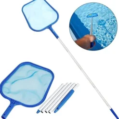 OBOSOE Poolhåv/Poolskummarhåv/Håv med Teleskopisk Stålstång - 160 cm Utdragbar Lövskummar för Pool & Spa | Till Under- & Uppbyggd Pool, Damm & Bastu | CDON