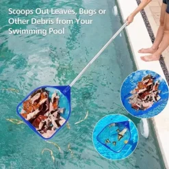 OBOSOE Poolhåv/Poolskummarhåv/Håv med Teleskopisk Stålstång - 160 cm Utdragbar Lövskummar för Pool & Spa | Till Under- & Uppbyggd Pool, Damm & Bastu | CDON