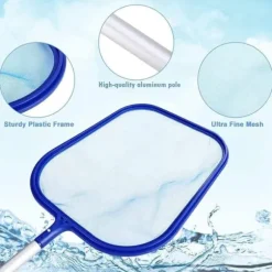 OBOSOE Poolhåv/Poolskummarhåv/Håv med Teleskopisk Stålstång - 160 cm Utdragbar Lövskummar för Pool & Spa | Till Under- & Uppbyggd Pool, Damm & Bastu | CDON