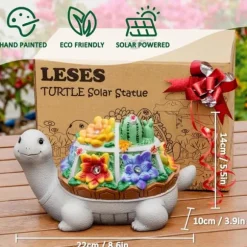 OBOSOE Solcellslampa Sköldpadda Utomhusstaty – Trädgårdsdekoration & Prydnad för Uteplats