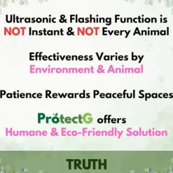 OBOSOE Solenergi utomhus drivmedel – Ultrasonisk rörelse med LED-ljus – Vattentät avvisare för rådjur, katt, gnagare